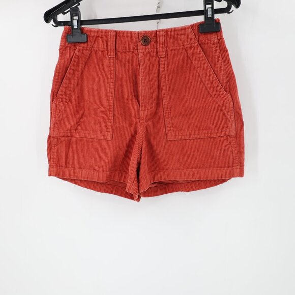 Marine layer Shorts Women's 0 Corduroy 3" Flat Front Cotton mid rise pockets - Picture 1 of 10